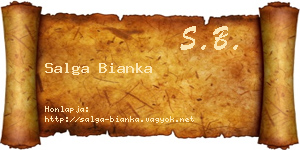 Salga Bianka névjegykártya